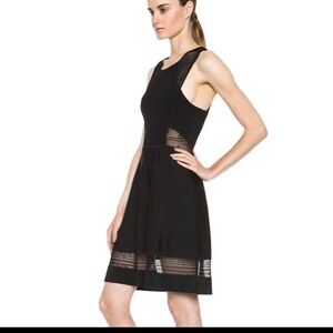 A.L.C. Petra Fit and Flare Dress with Mesh Cutouts